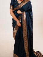Midnight Navy Saree