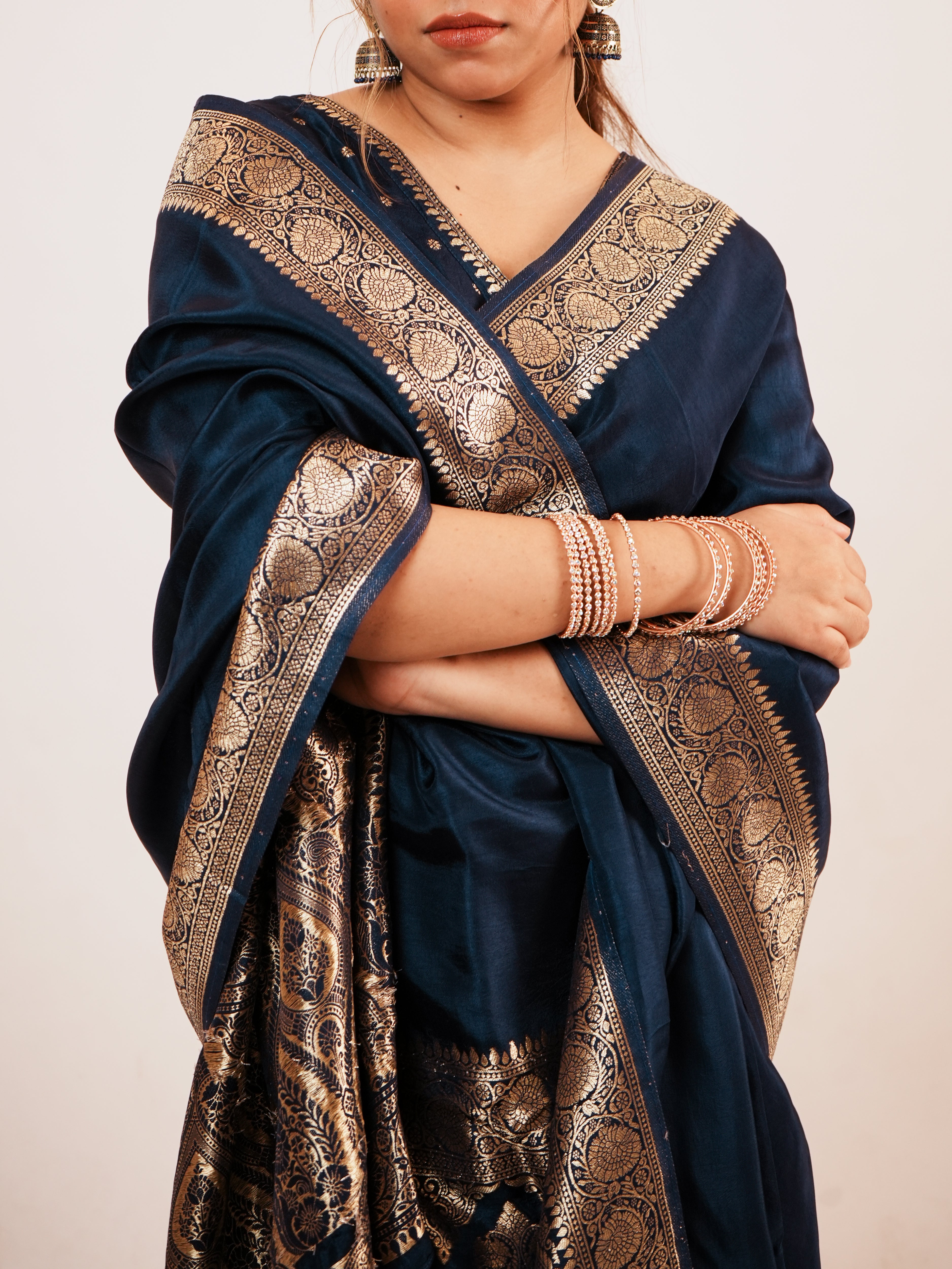 Midnight Navy Saree
