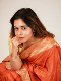 Rust Orange Saree