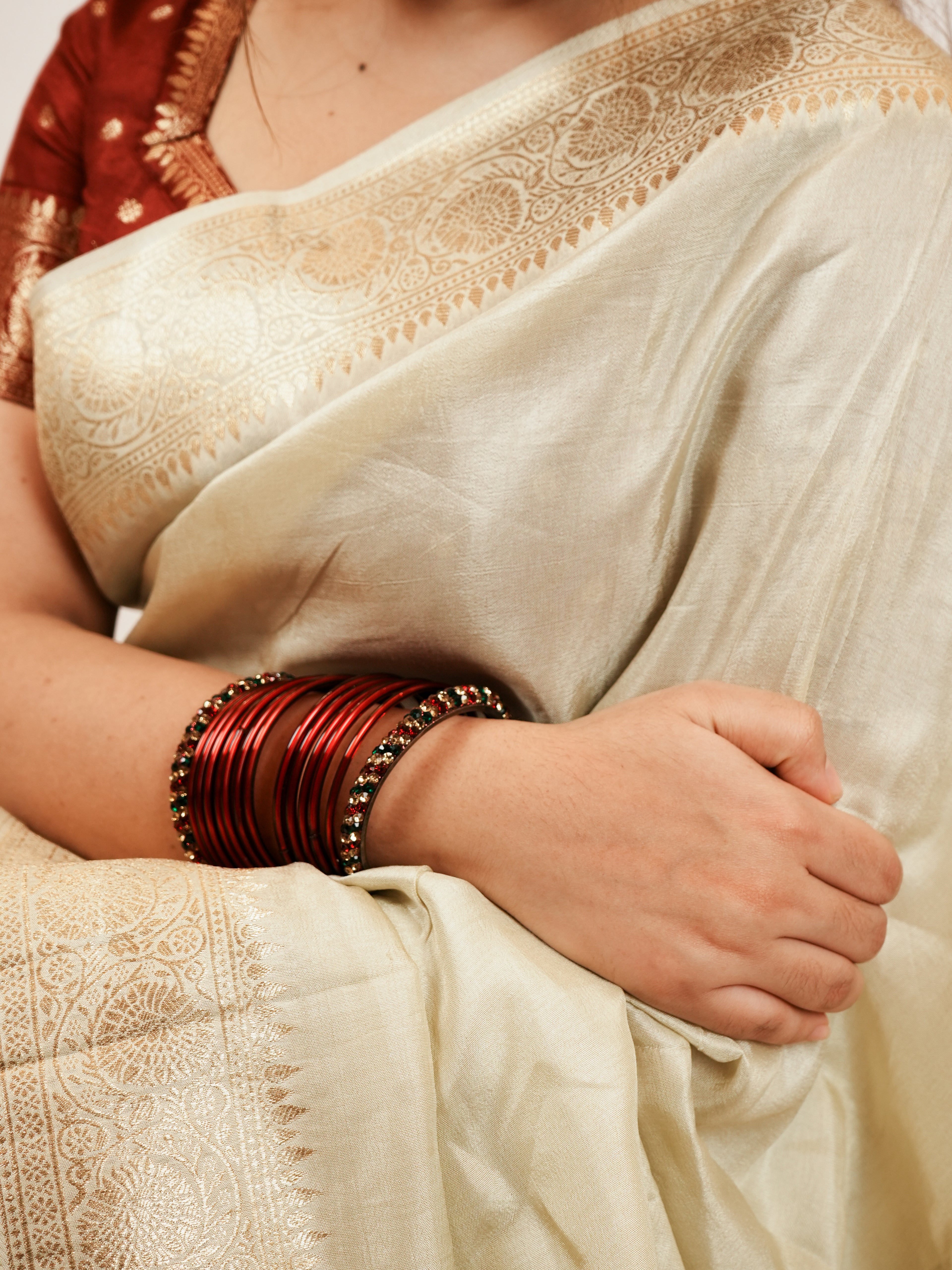 Gold Beige Saree