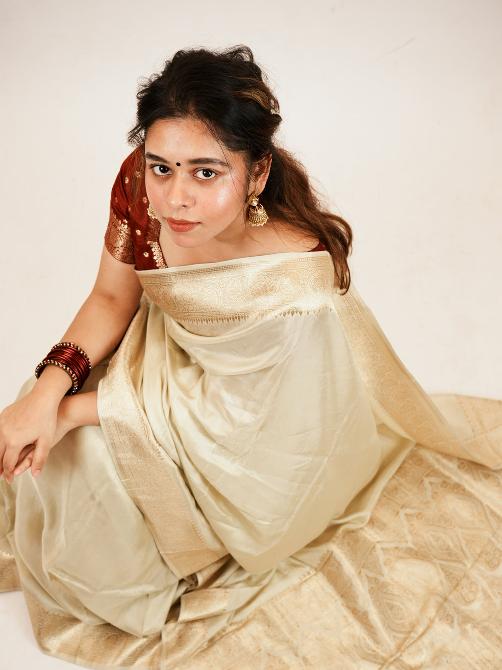 Gold Beige Saree
