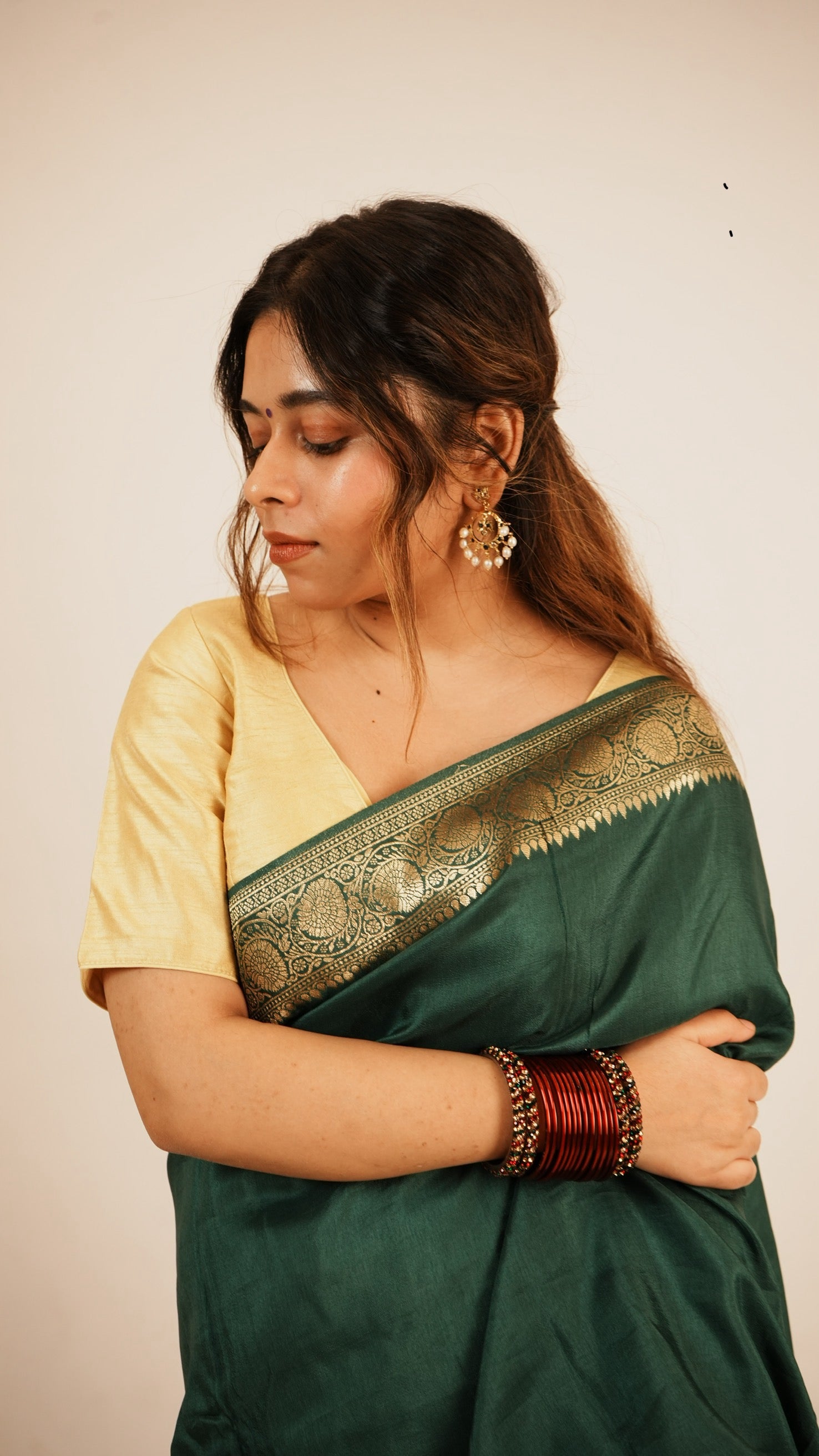 Emerald Green Saree