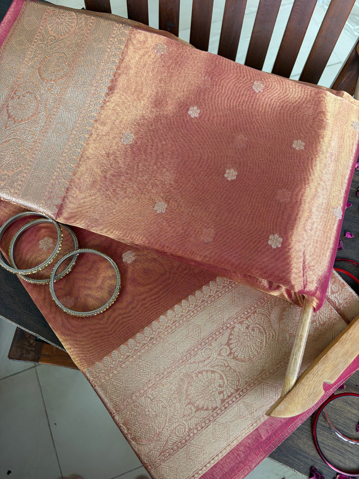 Golden Tissue Silk Banarasi Saree